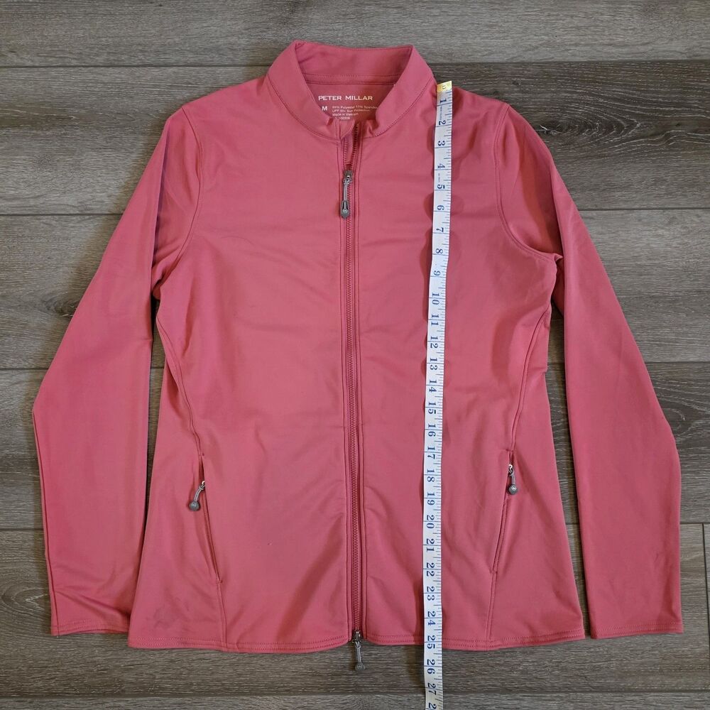 Peter Millar Pink Athleisure Zip Up Womens Size Medium UPF 50+ Sun Protection - Picture 4 of 5